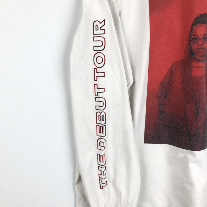 ELLA MAI Long-Sleeve Wrap T-Shirt (Women's XL equivalent) cotton white type Vintage Second Hand