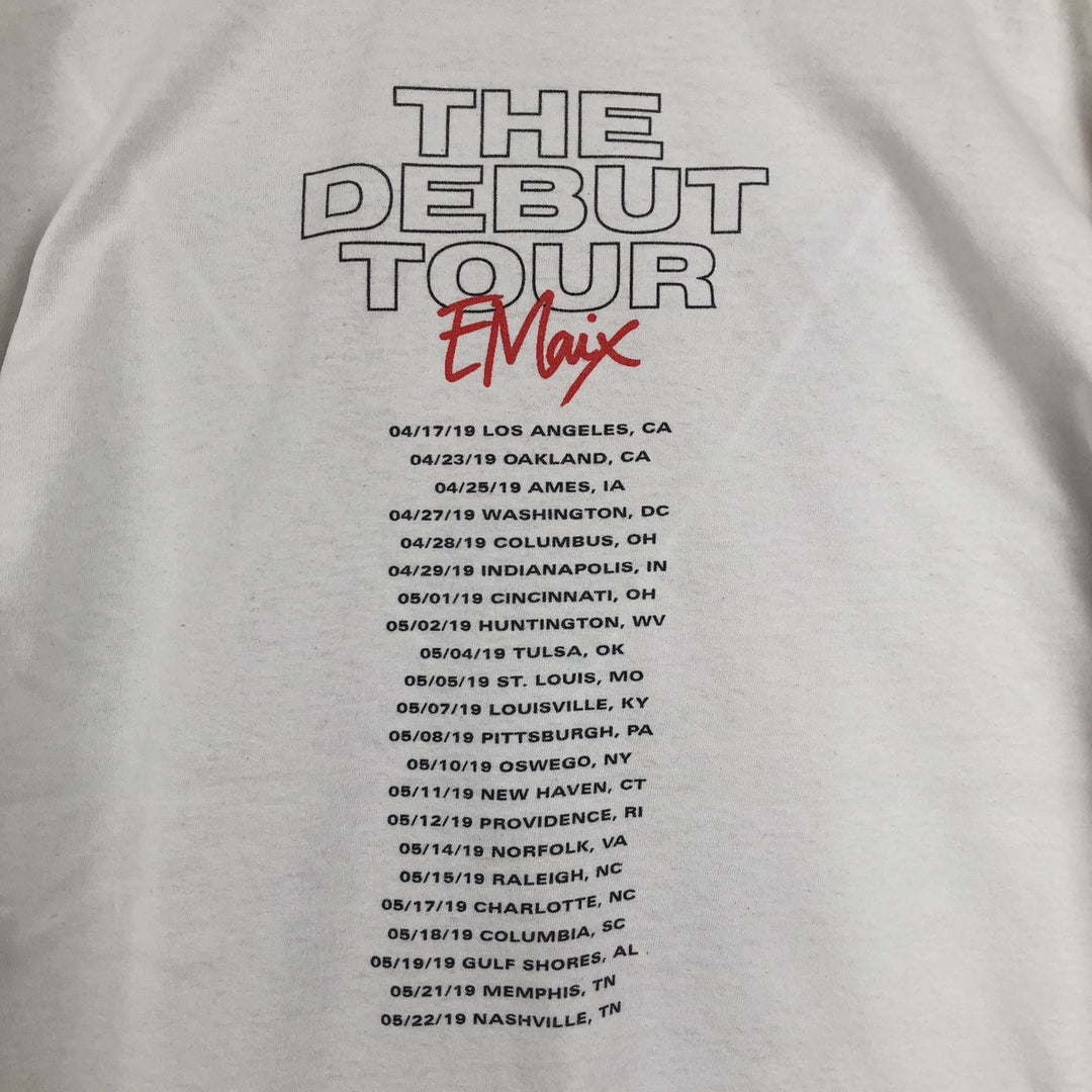ELLA MAI Long-Sleeve Wrap T-Shirt (Women's XL equivalent) cotton white type Vintage Second Hand