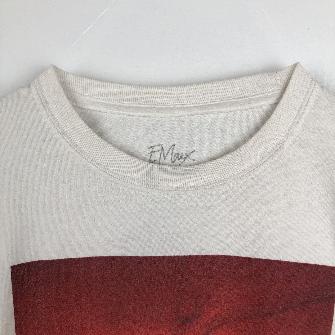 ELLA MAI Long-Sleeve Wrap T-Shirt (Women's XL equivalent) cotton white type Vintage Second Hand