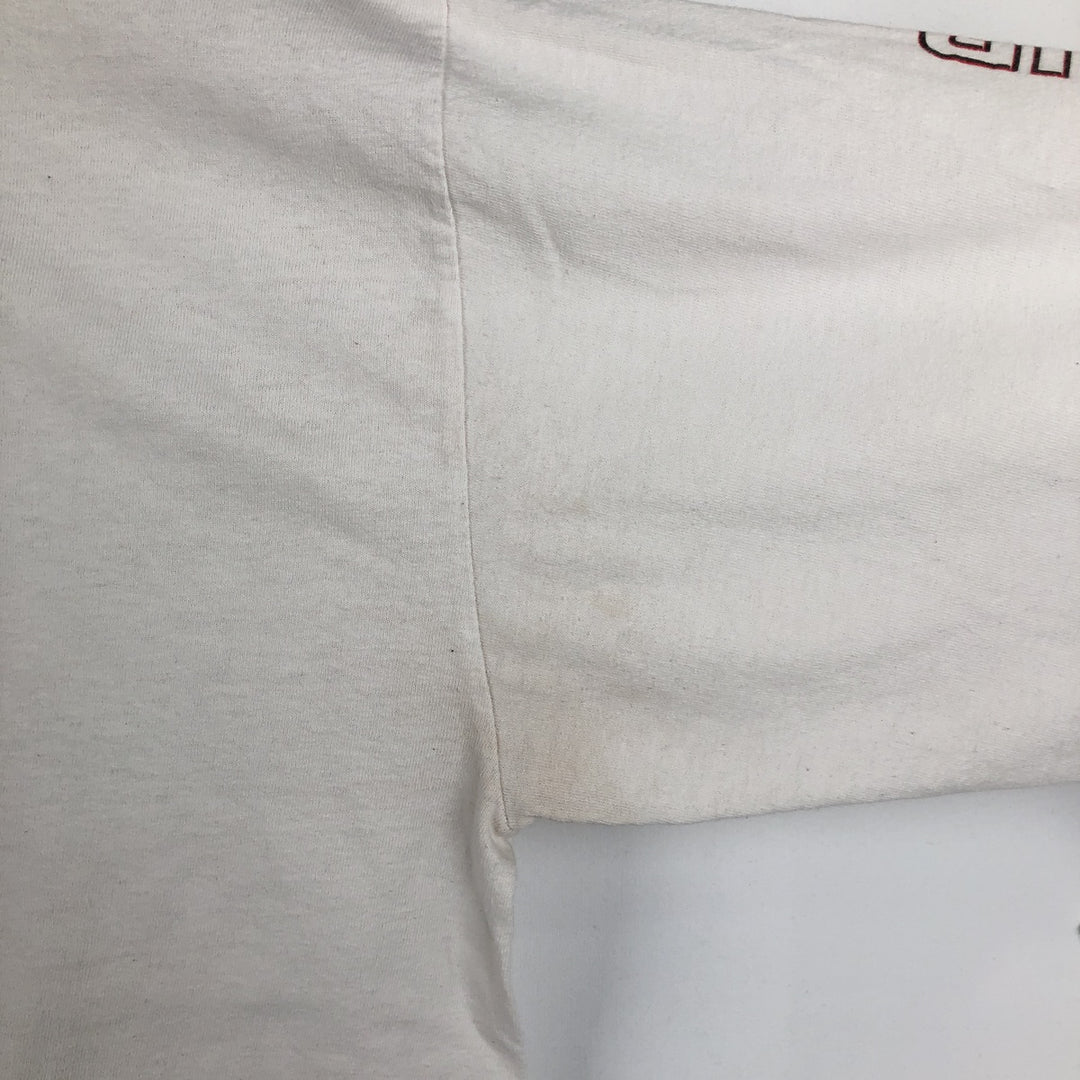 ELLA MAI Long-Sleeve Wrap T-Shirt (Women's XL equivalent) cotton white type Vintage Second Hand