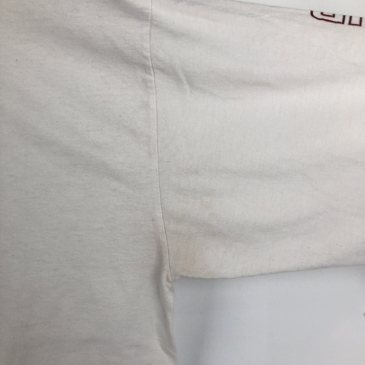 ELLA MAI Long-Sleeve Wrap T-Shirt (Women's XL equivalent) cotton white type Vintage Second Hand