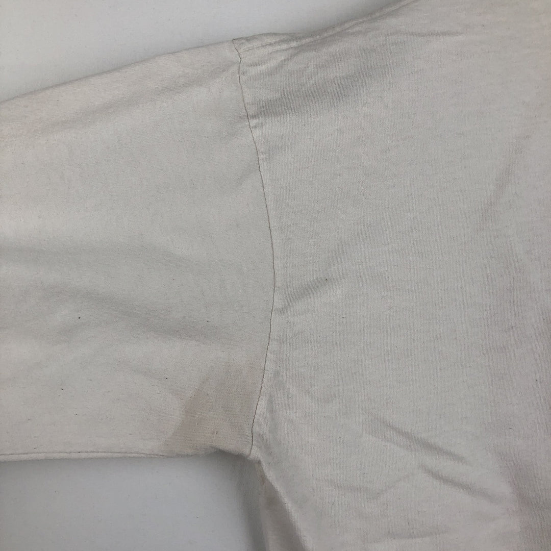 ELLA MAI Long-Sleeve Wrap T-Shirt (Women's XL equivalent) cotton white type Vintage Second Hand