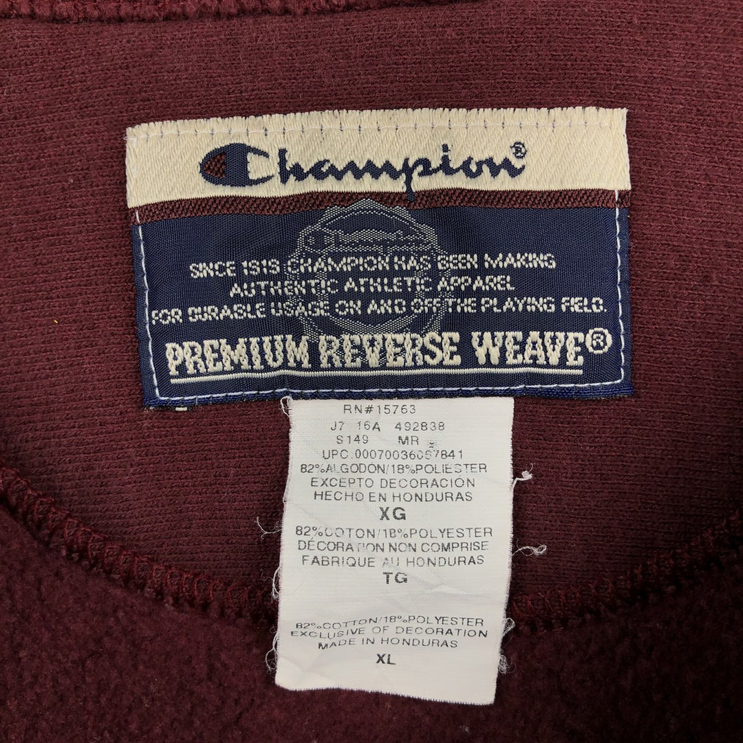 2000'S Champion Premium Reverse Weave University of Minnesota College Sweatshirt (Men's XL equivalent) cotton red type reddish brown Vintage Second Hand