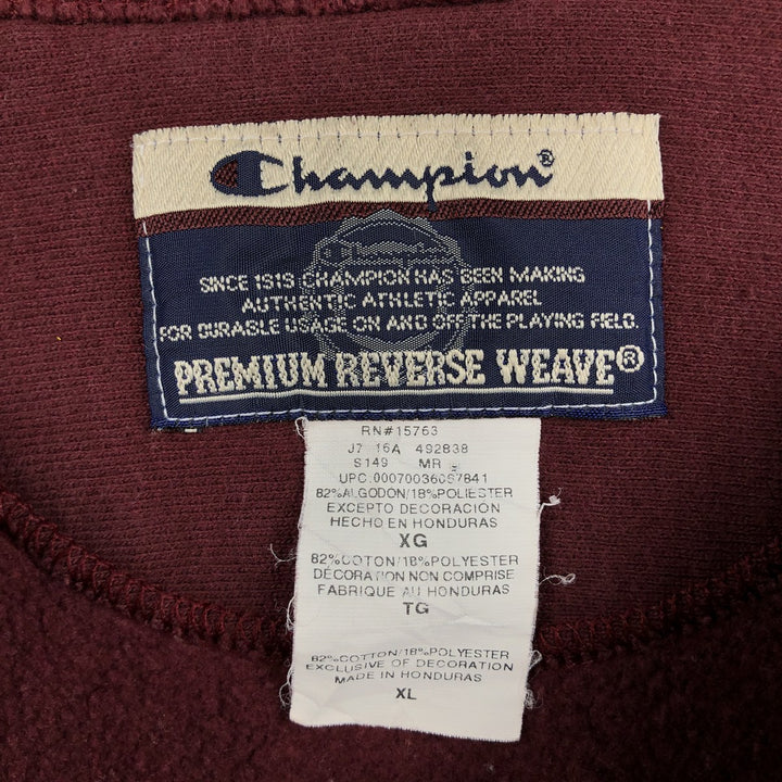 2000'S Champion Premium Reverse Weave University of Minnesota College Sweatshirt (Men's XL equivalent) cotton red type reddish brown Vintage Second Hand