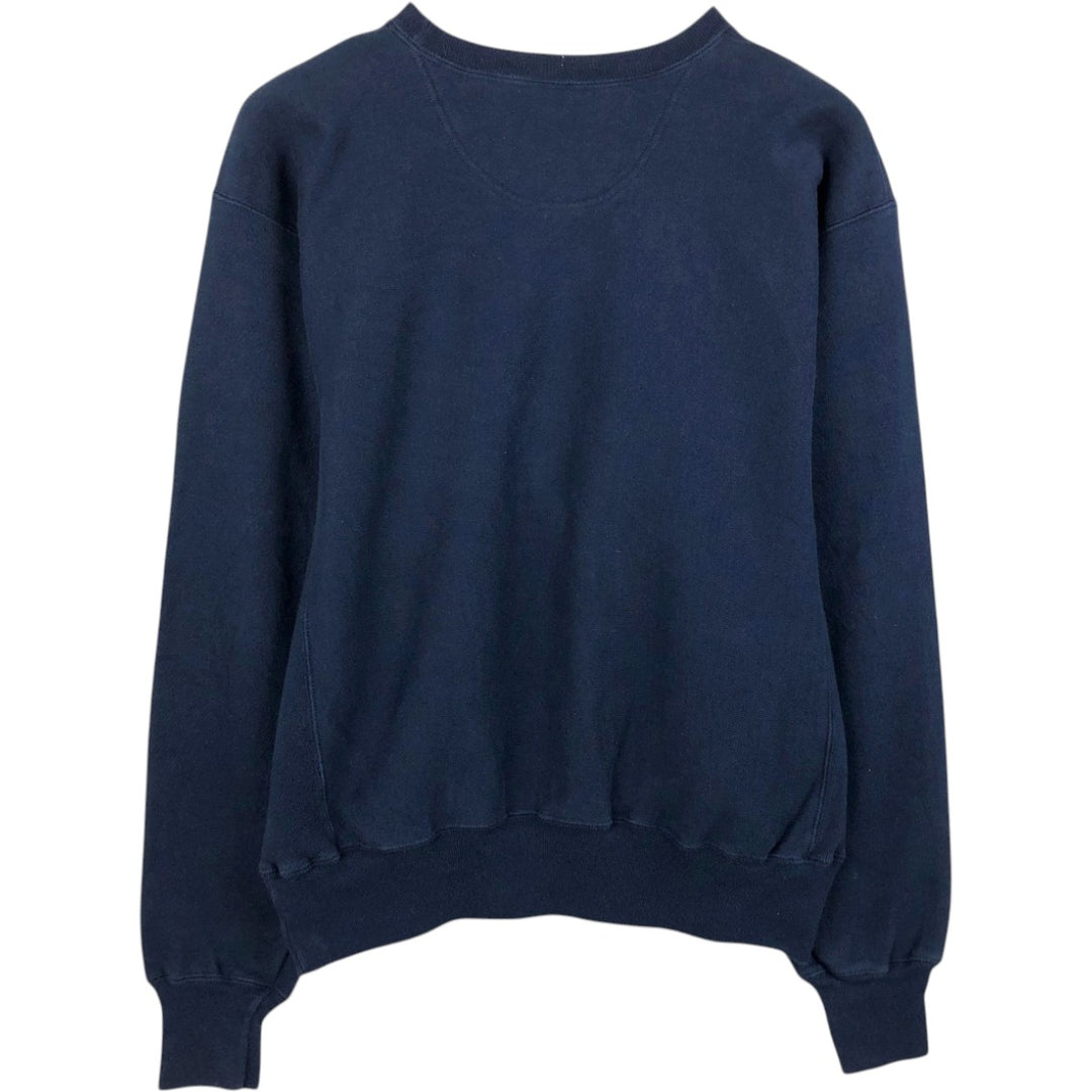 Champion Premium Reverse Weave College Sweatshirt (Men's Size M) cotton navy blue type Vintage Second Hand