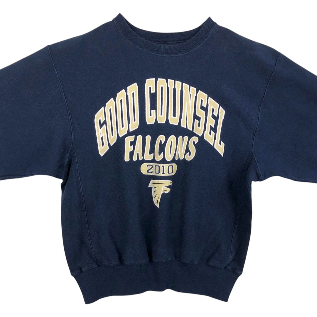 Champion Premium Reverse Weave College Sweatshirt (Men's Size M) cotton navy blue type Vintage Second Hand