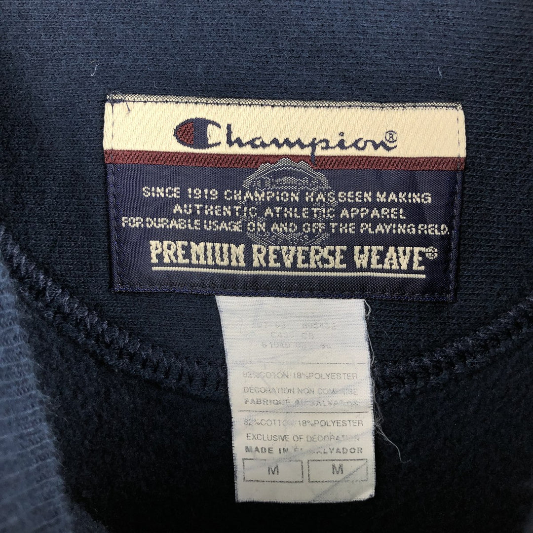 Champion Premium Reverse Weave College Sweatshirt (Men's Size M) cotton navy blue type Vintage Second Hand