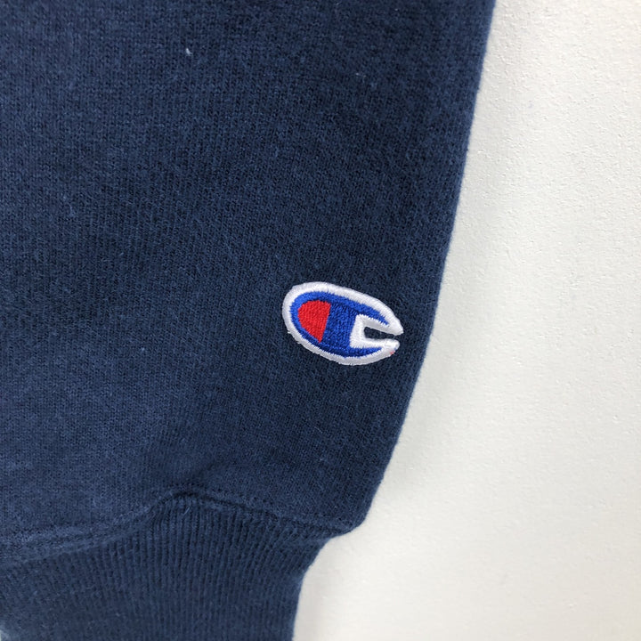 Champion Premium Reverse Weave College Sweatshirt (Men's Size M) cotton navy blue type Vintage Second Hand