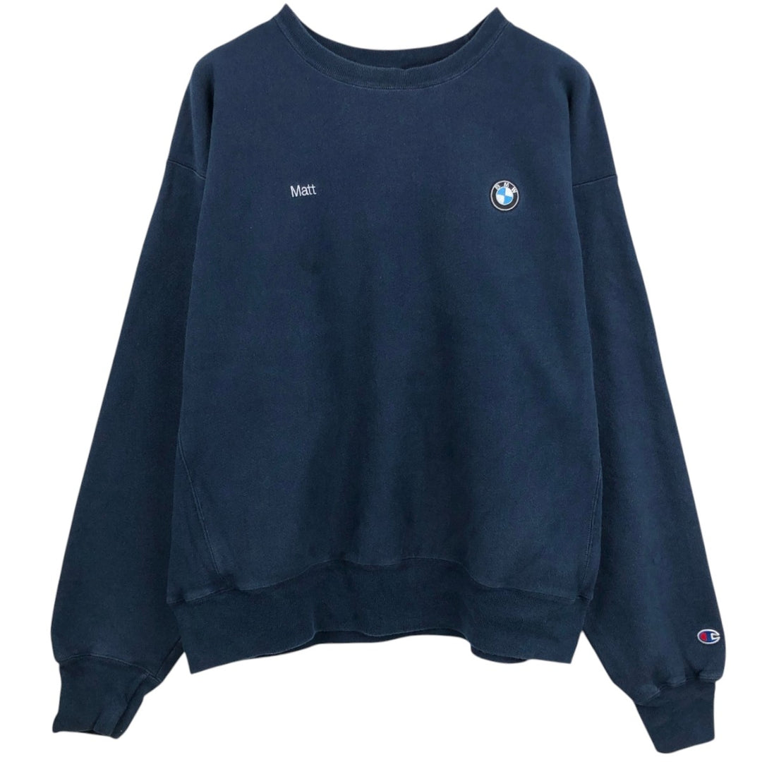 2000'S Champion Premium Reverse Weave Sweatshirt, Men's XL cotton navy blue type Vintage Second Hand
