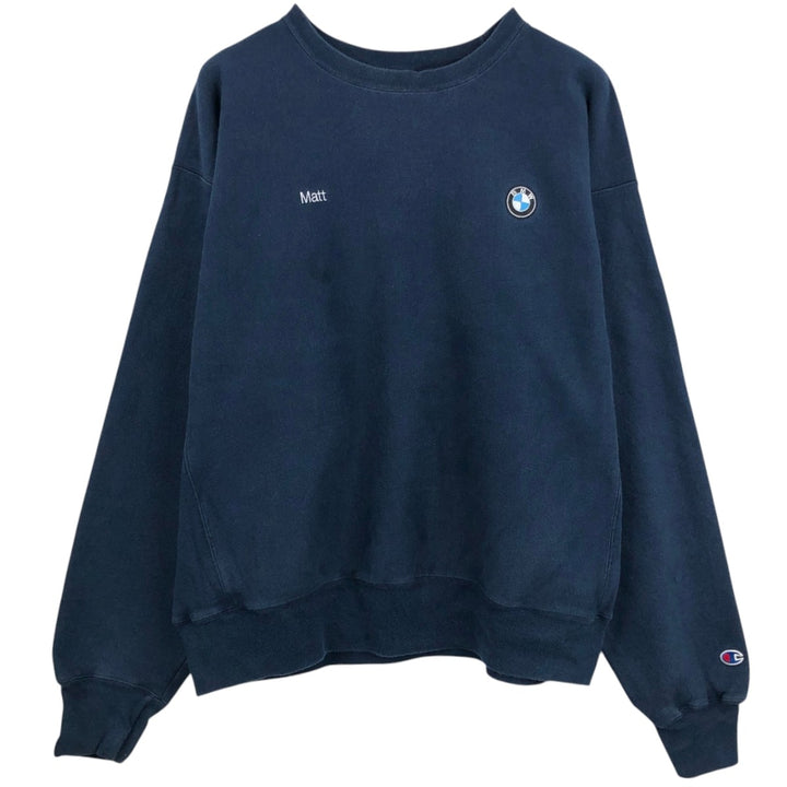 2000'S Champion Premium Reverse Weave Sweatshirt, Men's XL cotton navy blue type Vintage Second Hand