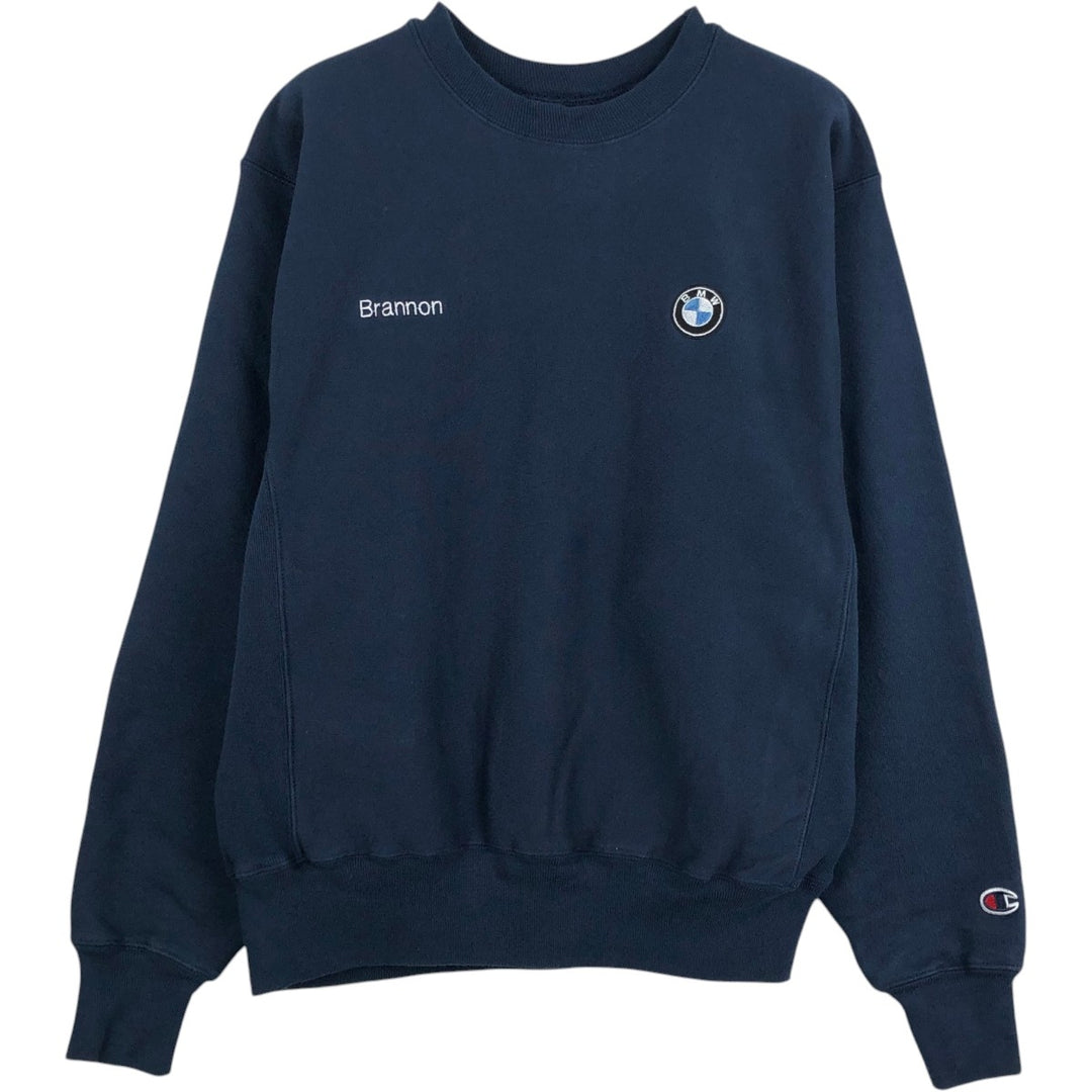 Champion PREMIUM REVERSE WEAVE Sweatshirt (Men's Size S) cotton navy blue type Vintage Second Hand