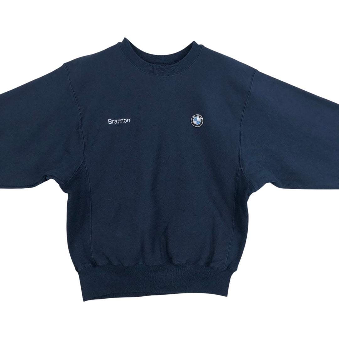 Champion PREMIUM REVERSE WEAVE Sweatshirt (Men's Size S) cotton navy blue type Vintage Second Hand