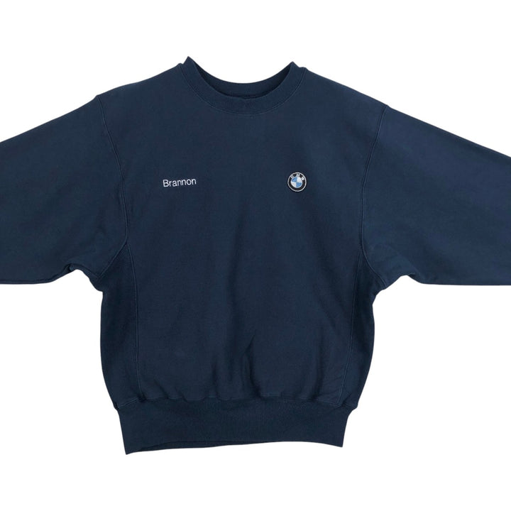 Champion PREMIUM REVERSE WEAVE Sweatshirt (Men's Size S) cotton navy blue type Vintage Second Hand