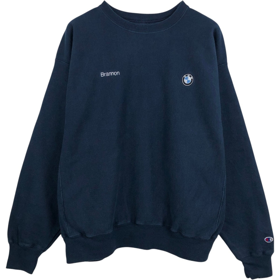 2000'S Champion Premium Reverse Weave Sweatshirt, Men's XL cotton navy blue type Vintage Second Hand