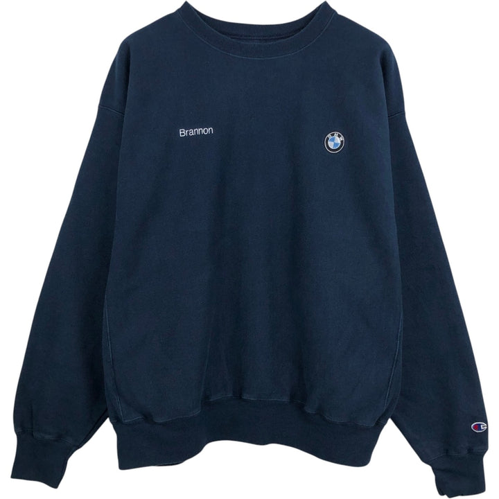 2000'S Champion Premium Reverse Weave Sweatshirt, Men's XL cotton navy blue type Vintage Second Hand