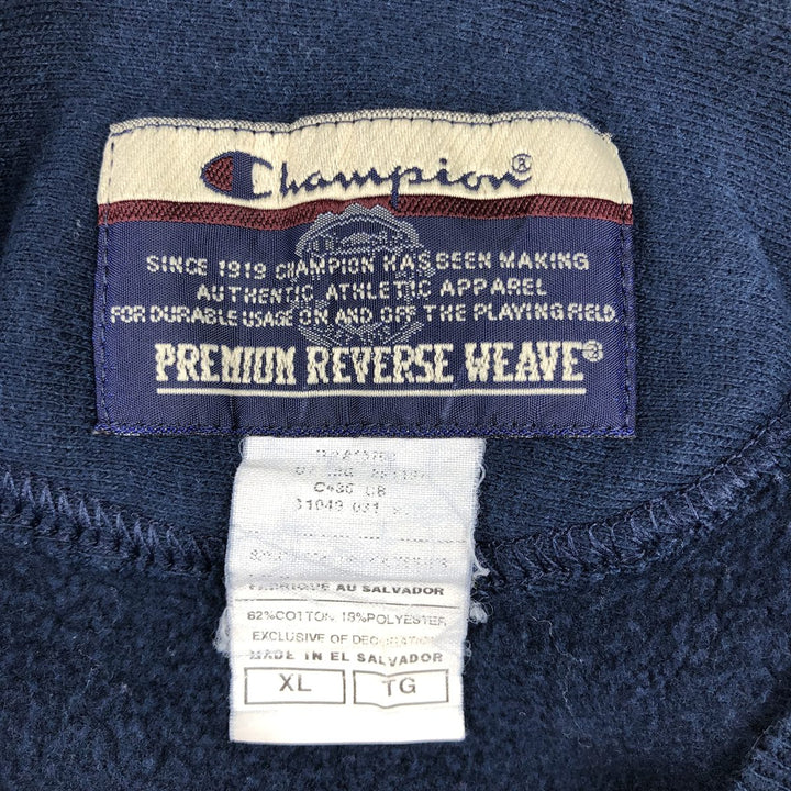 2000'S Champion Premium Reverse Weave Sweatshirt, Men's XL cotton navy blue type Vintage Second Hand