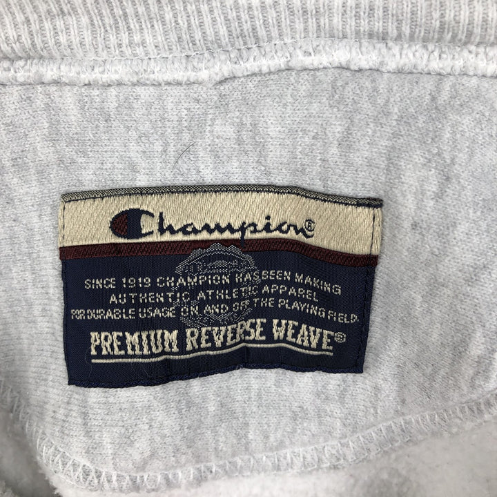 00'S Champion Premium Reverse Weave Advertising Sweatshirt Trainer Men's XL unclear gray type Vintage Second Hand