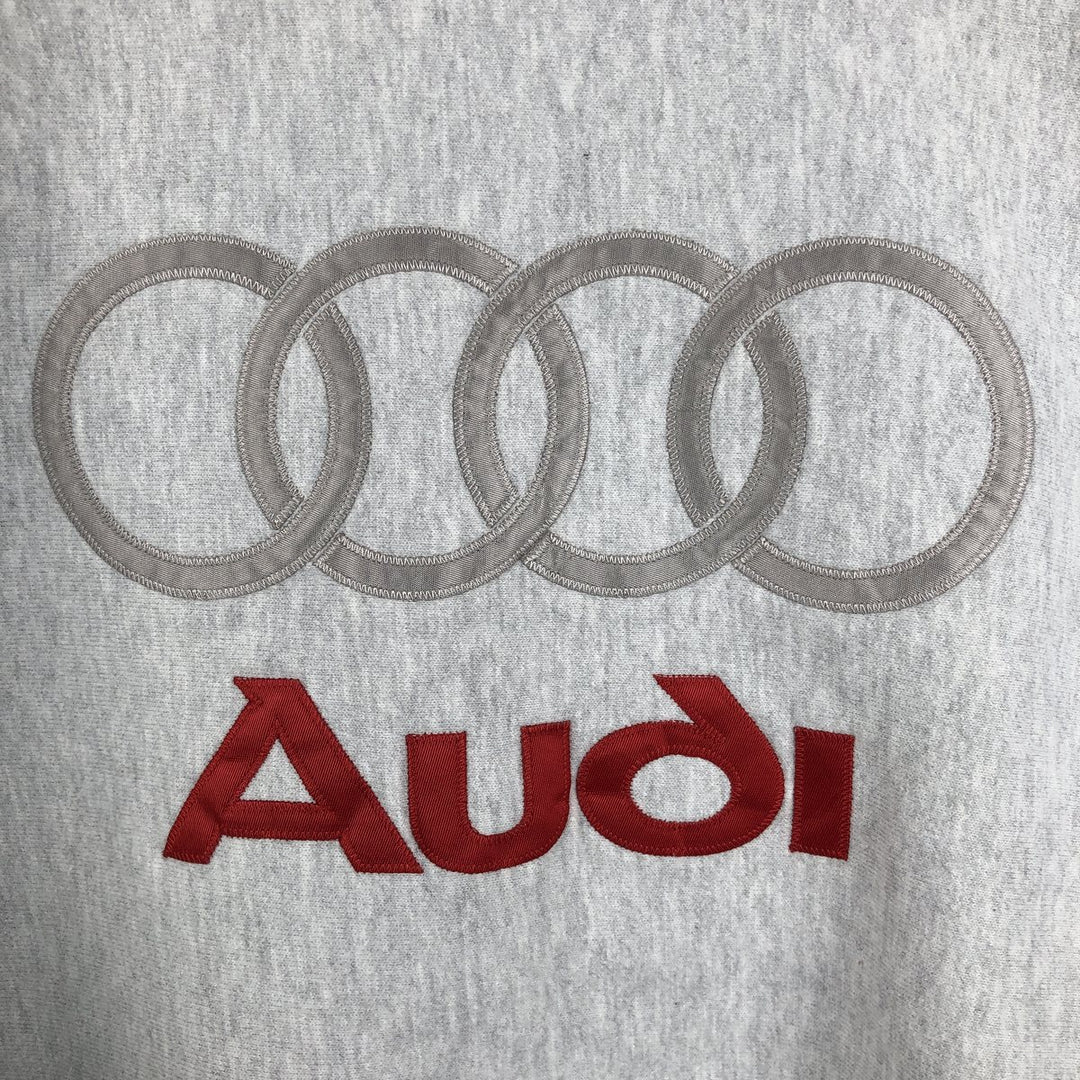 00'S Champion Premium Reverse Weave Advertising Sweatshirt Trainer Men's XL unclear gray type Vintage Second Hand