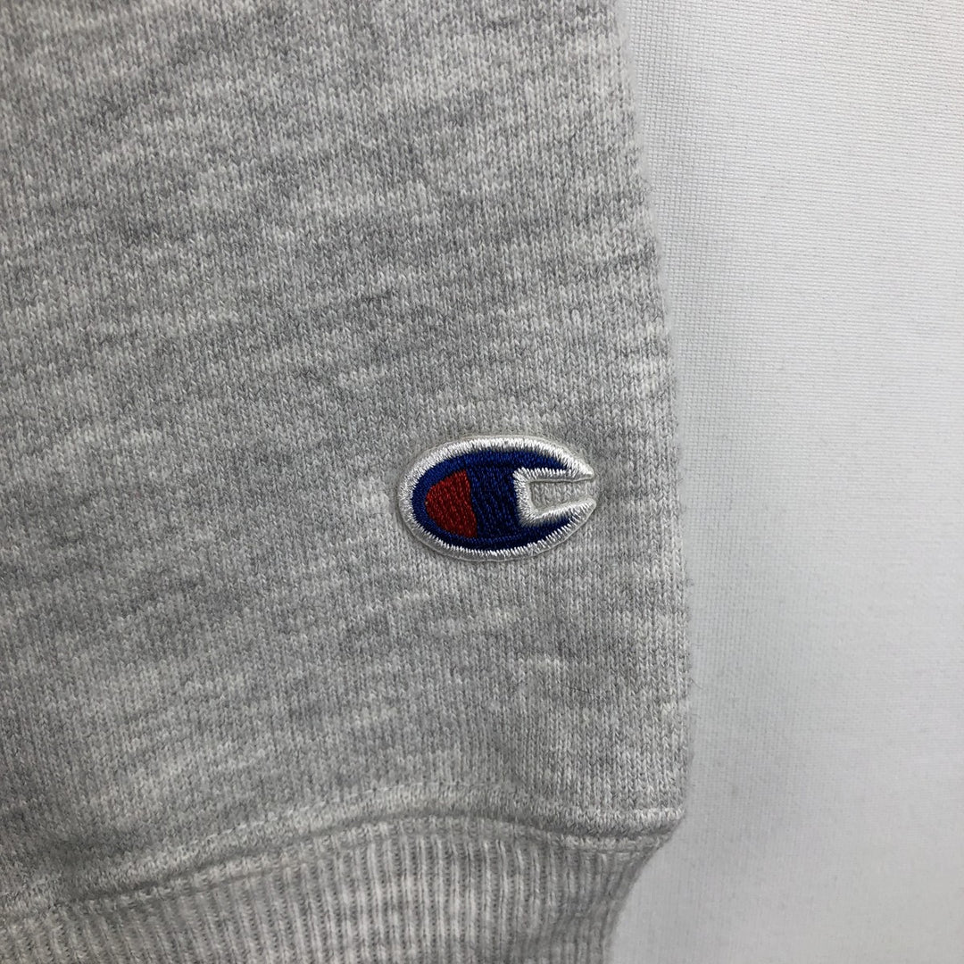 00'S Champion Premium Reverse Weave Advertising Sweatshirt Trainer Men's XL unclear gray type Vintage Second Hand