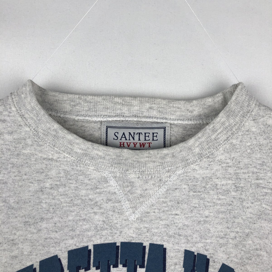 90'S Santee Heavyweight College Sweatshirt, Made in USA, Men's Size L (Equivalent), Vintage cotton white type Vintage Second Hand