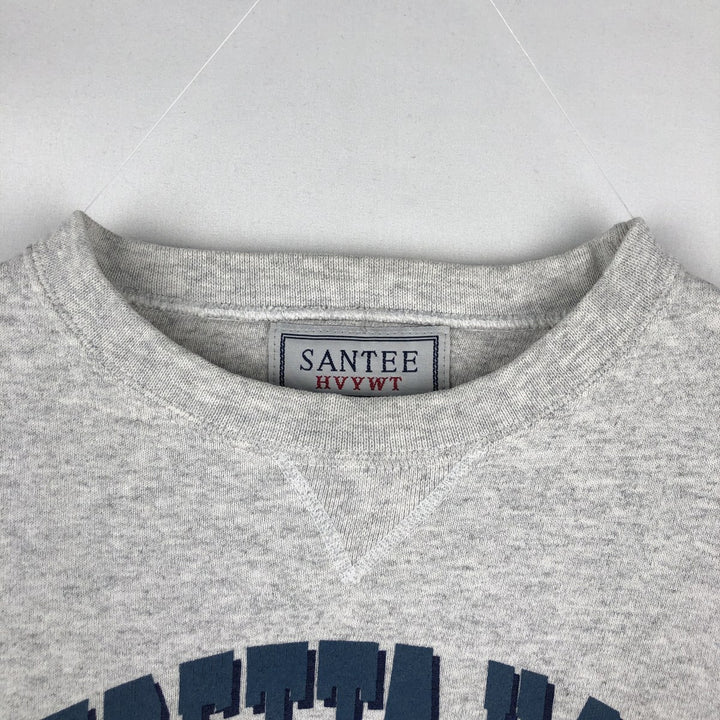 90'S Santee Heavyweight College Sweatshirt, Made in USA, Men's Size L (Equivalent), Vintage cotton white type Vintage Second Hand