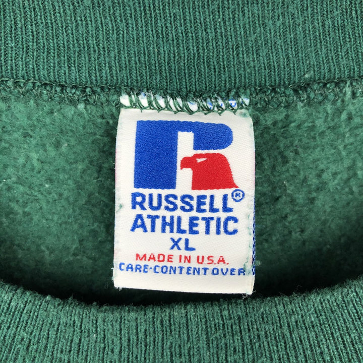90'S Russell IOWA University of Iowa College Sweatshirt, Made in USA, Men's XL equivalent, Vintage cotton green type Vintage Second Hand