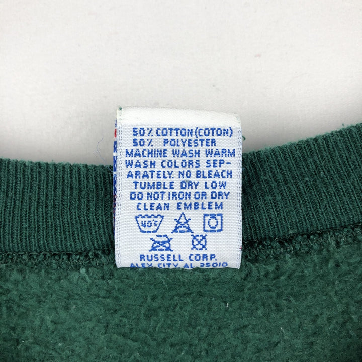 90'S Russell IOWA University of Iowa College Sweatshirt, Made in USA, Men's XL equivalent, Vintage cotton green type Vintage Second Hand