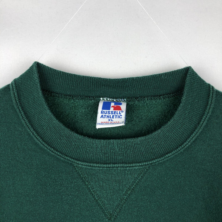 90'S Russell IOWA University of Iowa College Sweatshirt, Made in USA, Men's XL equivalent, Vintage cotton green type Vintage Second Hand