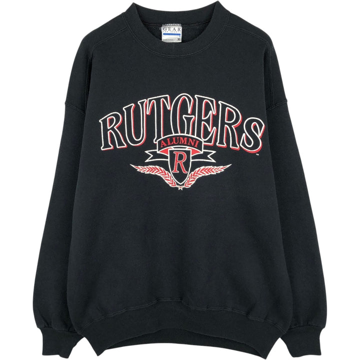 90'S GEAR College Sweatshirt, Made in USA, Men's XL, Vintage cotton black type Vintage Second Hand