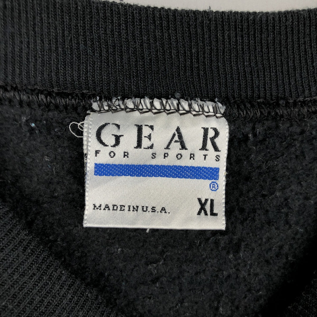 90'S GEAR College Sweatshirt, Made in USA, Men's XL, Vintage cotton black type Vintage Second Hand