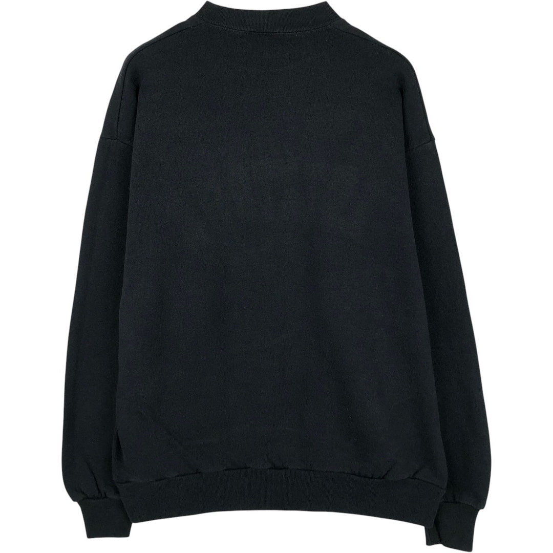 90'S Velva Sheen College Sweatshirt, Made in USA, Men's Size L, Vintage cotton black type Vintage Second Hand