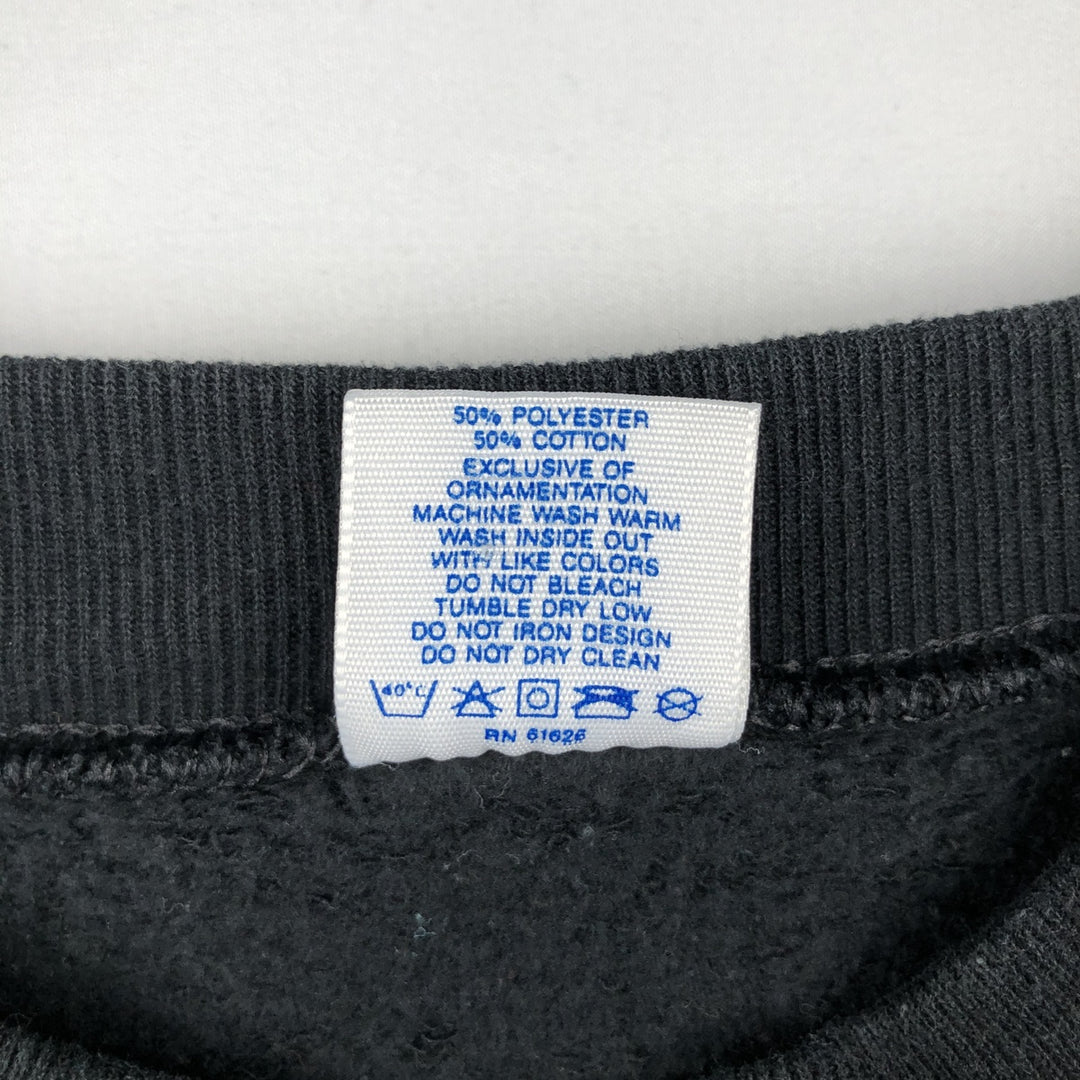 90'S Velva Sheen College Sweatshirt, Made in USA, Men's Size L, Vintage cotton black type Vintage Second Hand