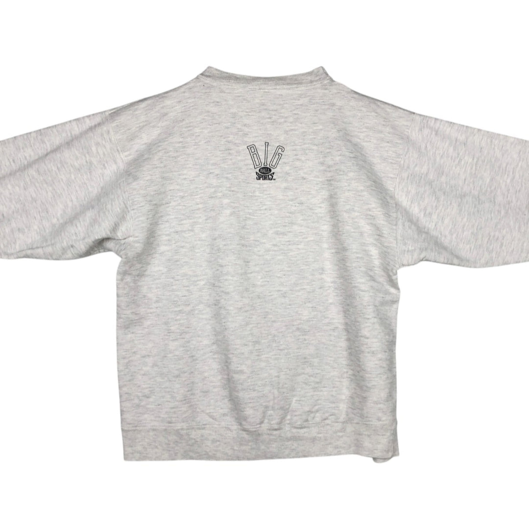 90'S Cotton Deluxe University of Michigan College Sweatshirt, Made in USA, Men's Size L (Equivalent), Vintage cotton gray type Vintage Second Hand