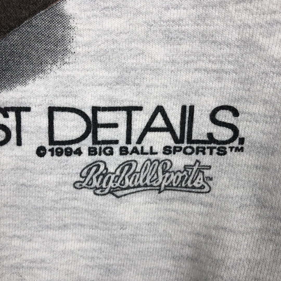90'S Cotton Deluxe University of Michigan College Sweatshirt, Made in USA, Men's Size L (Equivalent), Vintage cotton gray type Vintage Second Hand