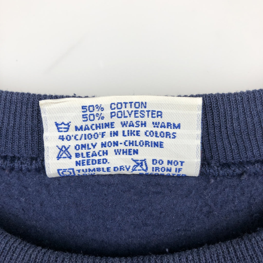 80'S Hanes University of Michigan Triple Print College Sweatshirt, Made in USA, Men's XL (approx.) Vintage cotton navy blue type Vintage Second Hand