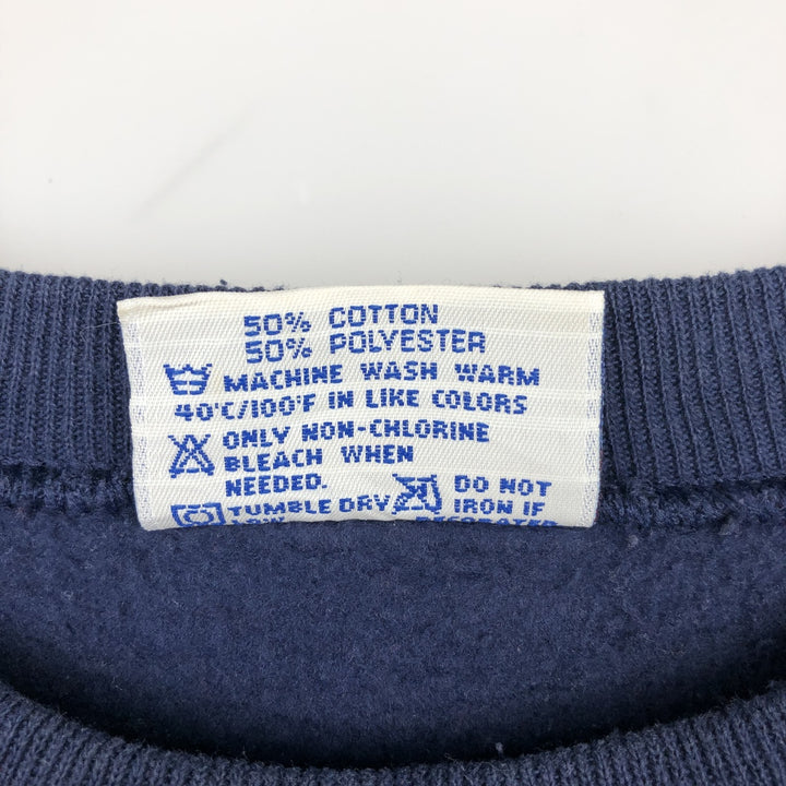 80'S Hanes University of Michigan Triple Print College Sweatshirt, Made in USA, Men's XL (approx.) Vintage cotton navy blue type Vintage Second Hand