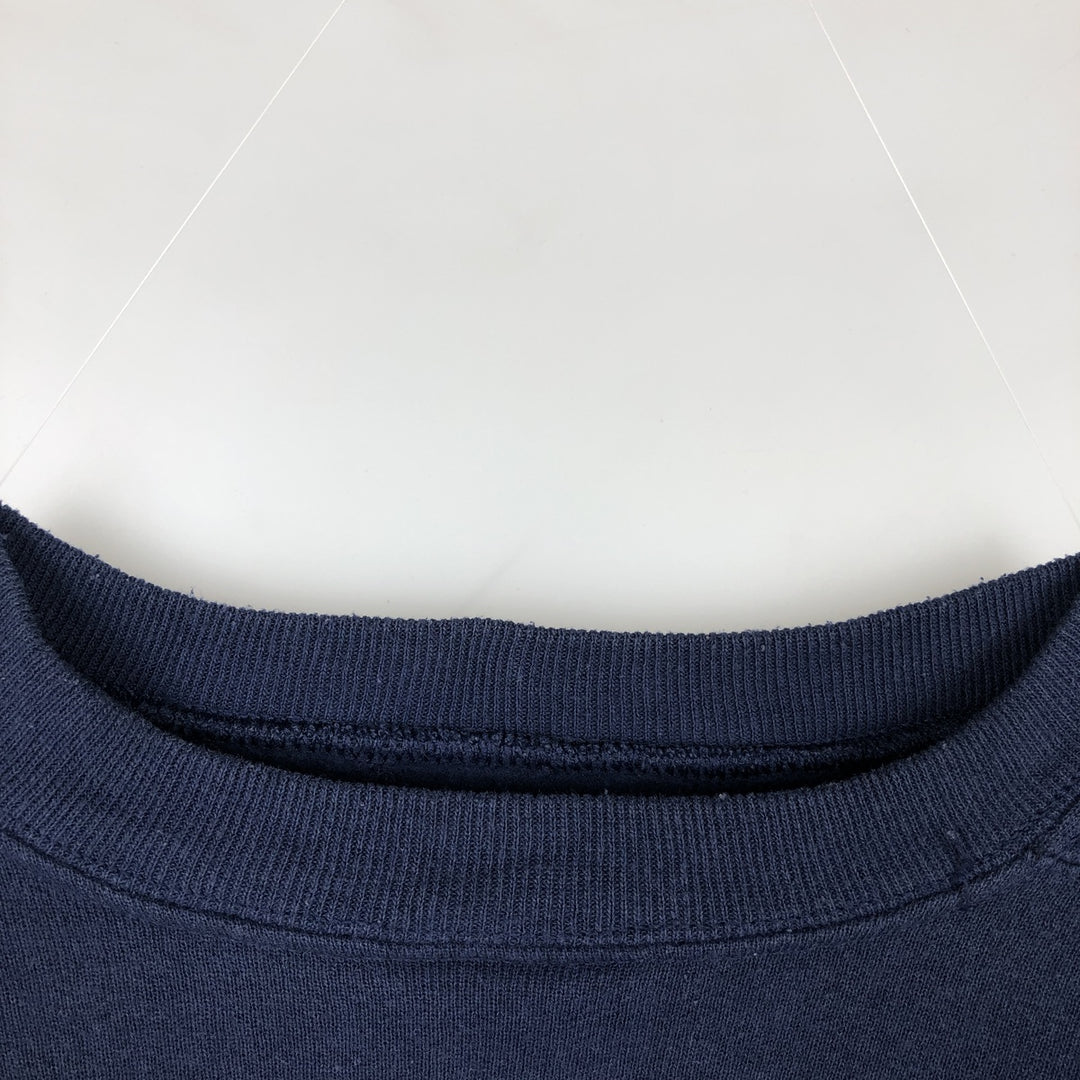 80'S Hanes University of Michigan Triple Print College Sweatshirt, Made in USA, Men's XL (approx.) Vintage cotton navy blue type Vintage Second Hand