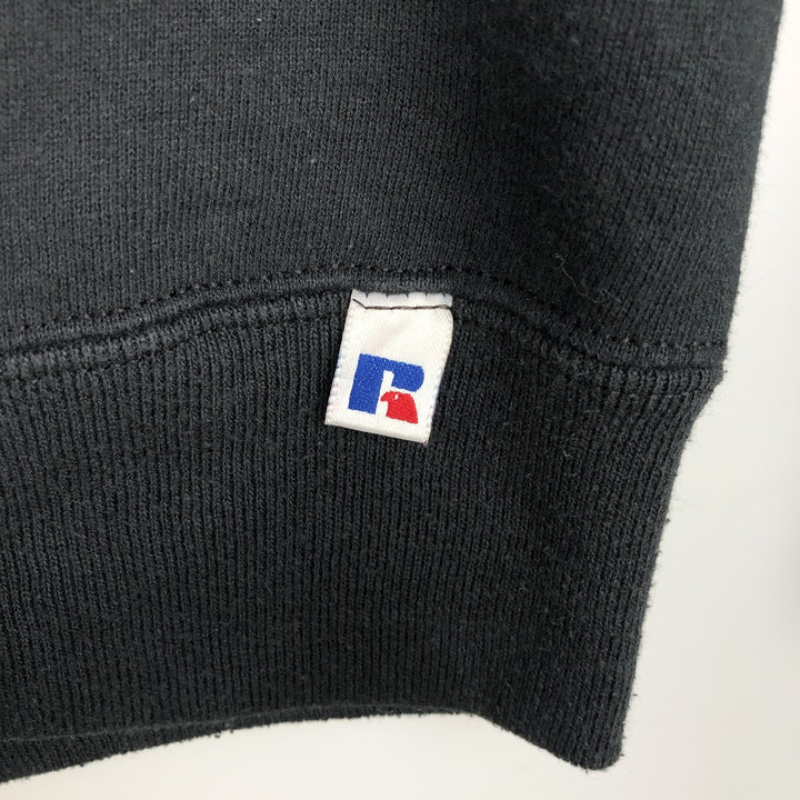 90'S Russell College Sweatshirt, Made in USA, Men's L, Vintage cotton black type Vintage Second Hand