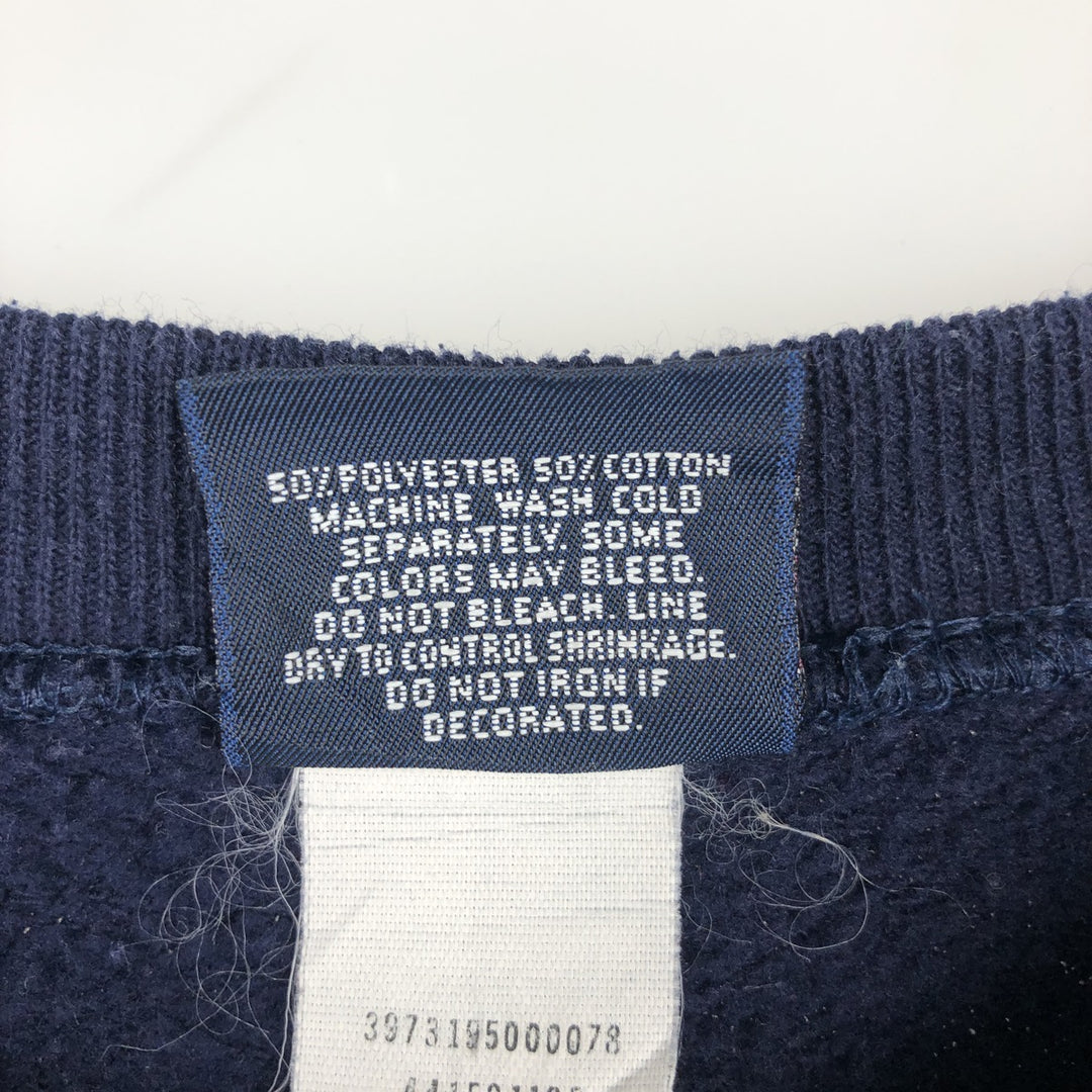 90'S JanSport Pennsylvania State University Triple Print College Sweatshirt, Made in USA, Men's Size L (approx.) polyester navy blue type Vintage Second Hand