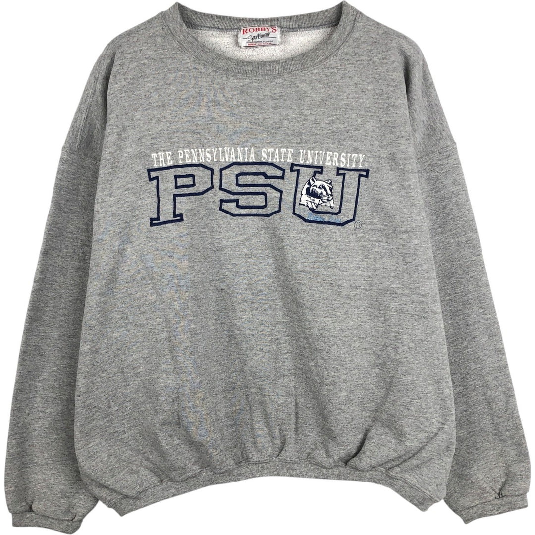ROBBY'S SPORTSWEAR Pennsylvania State University College Sweatshirt, Made in USA, Men's XL equivalent, Vintage. cotton gray type Vintage Second Hand