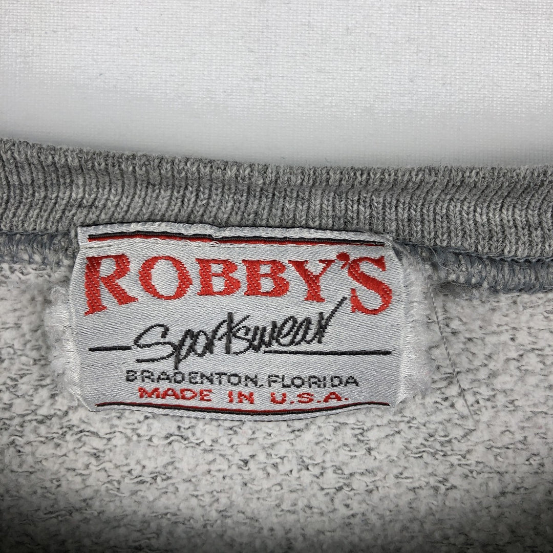 ROBBY'S SPORTSWEAR Pennsylvania State University College Sweatshirt, Made in USA, Men's XL equivalent, Vintage. cotton gray type Vintage Second Hand