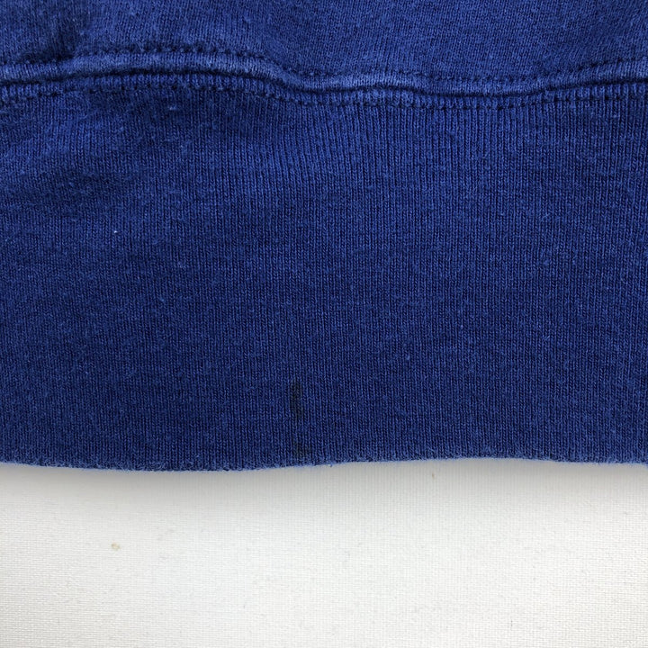 90'S Fruit of the Loom Tiger Pattern College Character Sweatshirt, Made in USA, Men's Size XL cotton Navy blue Vintage Second Hand