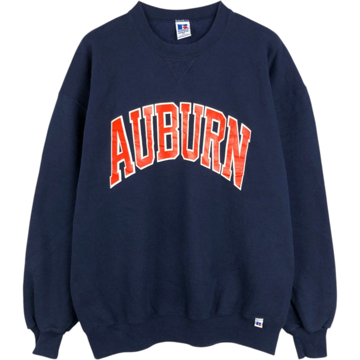 90'S Russell College Sweatshirt, Made in USA, Men's XL, Vintage cotton navy blue type Vintage Second Hand