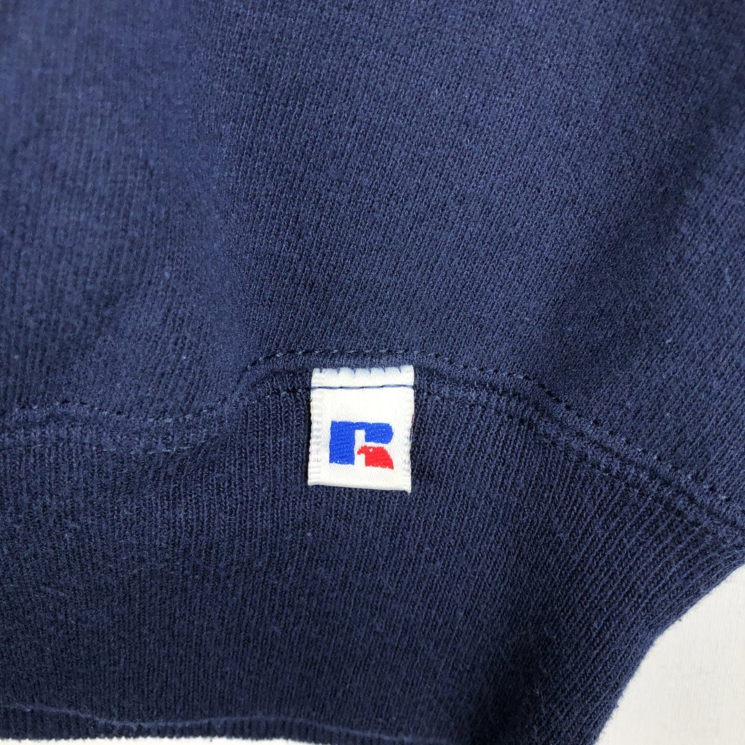 90'S Russell College Sweatshirt, Made in USA, Men's XL, Vintage cotton navy blue type Vintage Second Hand