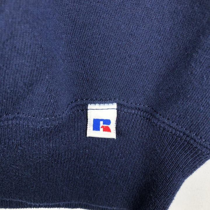 90'S Russell College Sweatshirt, Made in USA, Men's XL, Vintage cotton navy blue type Vintage Second Hand