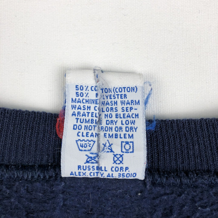 90'S Russell Dog Print College Character Sweatshirt, Made in USA, Men's XXL (approx.) Vintage cotton navy blue type Vintage Second Hand