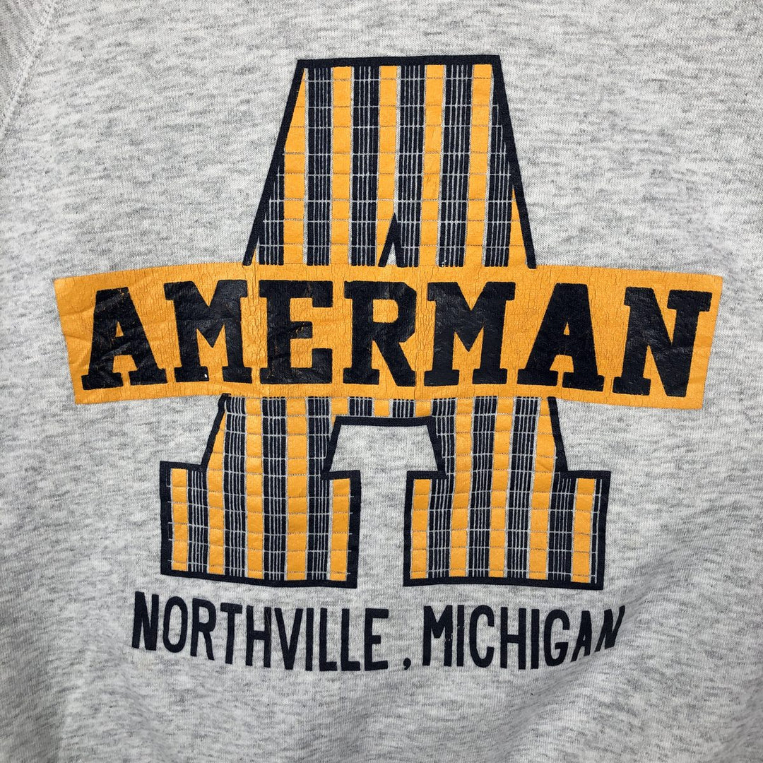 90'S Russell MICHIGAN University of Michigan college sweatshirt, Made in USA, Men's Size L, Vintage cotton white type Vintage Second Hand