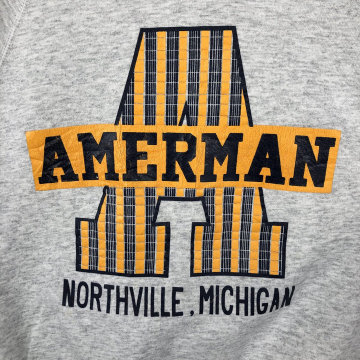 90'S Russell MICHIGAN University of Michigan college sweatshirt, Made in USA, Men's Size L, Vintage cotton white type Vintage Second Hand