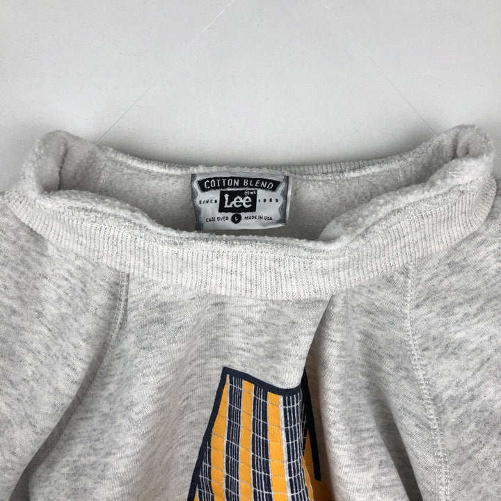 90'S Russell MICHIGAN University of Michigan college sweatshirt, Made in USA, Men's Size L, Vintage cotton white type Vintage Second Hand