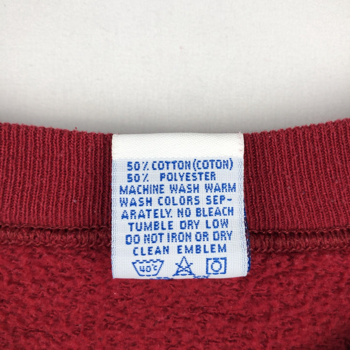 90'S Russell College Sweatshirt, Made in USA, Men's L, Vintage cotton red type Vintage Second Hand